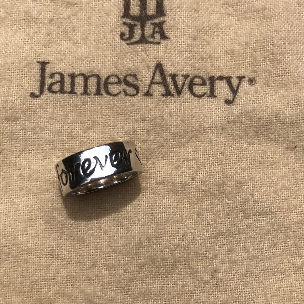 James Avery silver friends forever ring